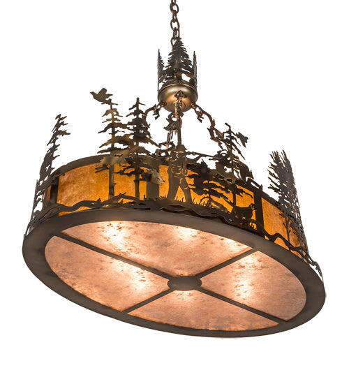 Meyda Tiffany 194622 Eight Light Pendant, Dk Burnished Antique Copper