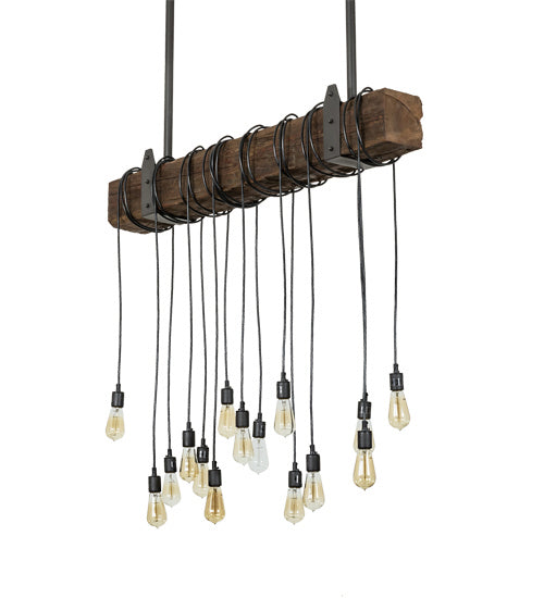 Meyda Tiffany 198209 15 Light Pendant, Wrought Iron