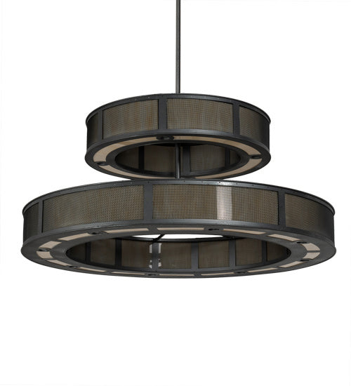 Meyda Tiffany 202731 LED Chandelier, Natural Iron And Solar Black