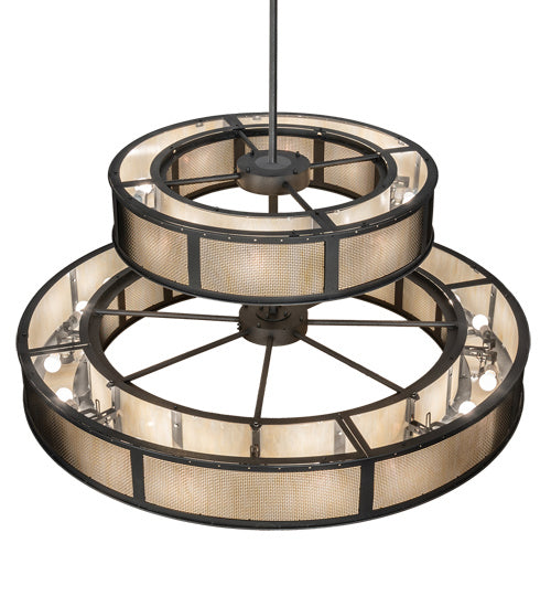 Meyda Tiffany 202731 LED Chandelier, Natural Iron And Solar Black