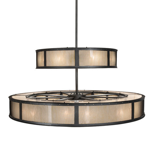 Meyda Tiffany 202731 LED Chandelier, Natural Iron And Solar Black