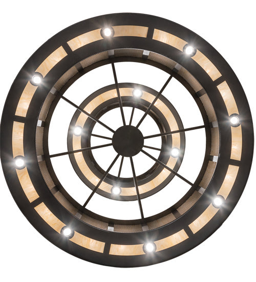 Meyda Tiffany 202731 LED Chandelier, Natural Iron And Solar Black