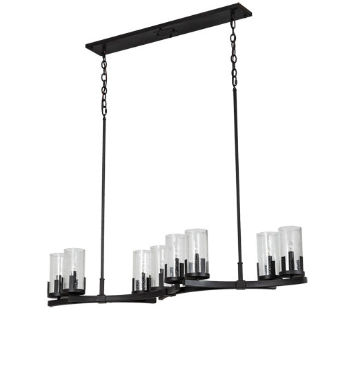 Meyda Tiffany 215599 Eight Light Chandelier, Wrought Iron