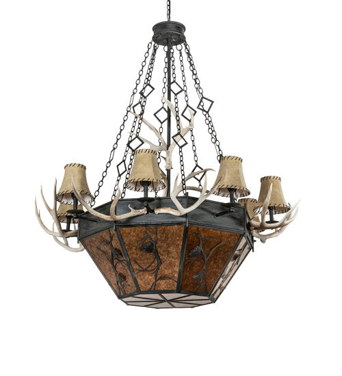 Meyda Tiffany 218692 16 Light Chandelier, Costello Black