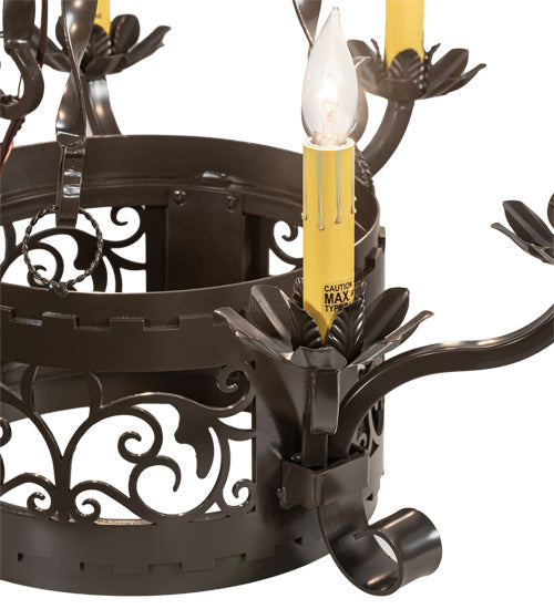 Meyda Tiffany 221249 Six Light Chandelier, Timeless Bronze