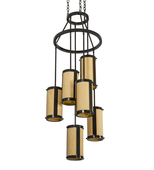 Meyda Tiffany 222213 Six Light Chandelier, Timeless Bronze