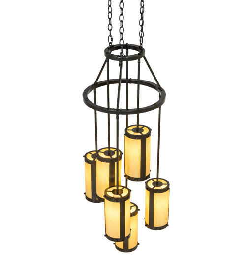 Meyda Tiffany 222213 Six Light Chandelier, Timeless Bronze