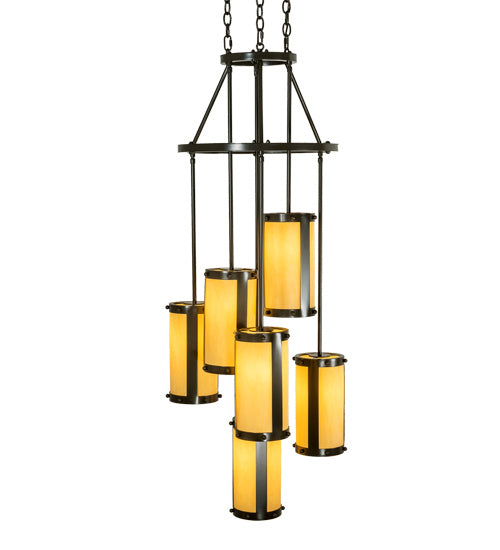 Meyda Tiffany 222213 Six Light Chandelier, Timeless Bronze