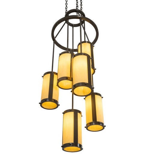 Meyda Tiffany 222213 Six Light Chandelier, Timeless Bronze