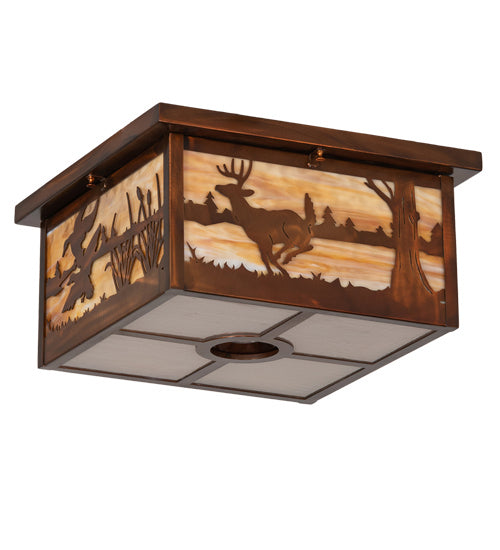 Meyda Tiffany 224116 Five Light Flushmount, Vintage Copper