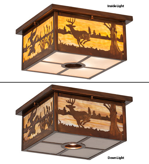 Meyda Tiffany 224116 Five Light Flushmount, Vintage Copper
