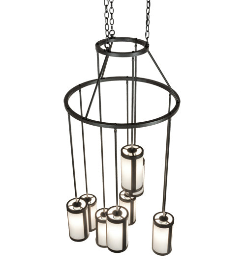 Meyda Tiffany 226577 Nine Light Chandelier, Wrought Iron
