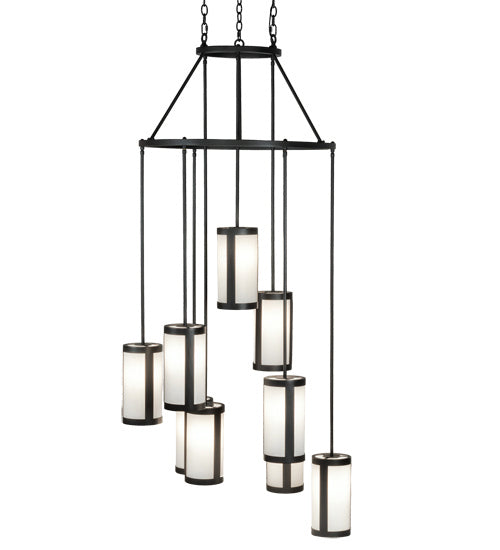 Meyda Tiffany 226577 Nine Light Chandelier, Wrought Iron