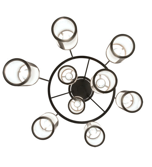Meyda Tiffany 226577 Nine Light Chandelier, Wrought Iron
