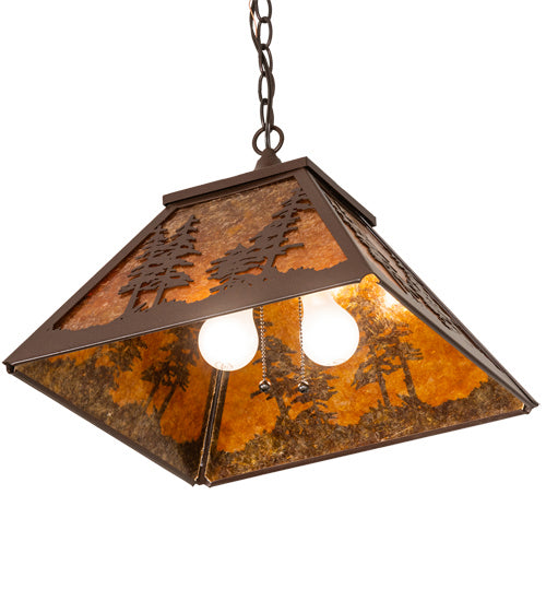 Meyda Tiffany 226614 Two Light Pendant, Cafe Noir