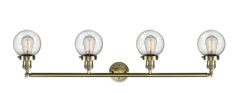 Innovations 215-AB-G204-6-LED LED Bath Vanity, Antique Brass