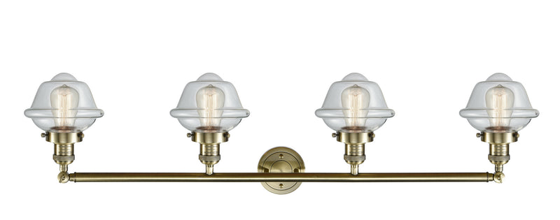 Innovations 215-AB-G532 Four Light Bath Vanity, Antique Brass