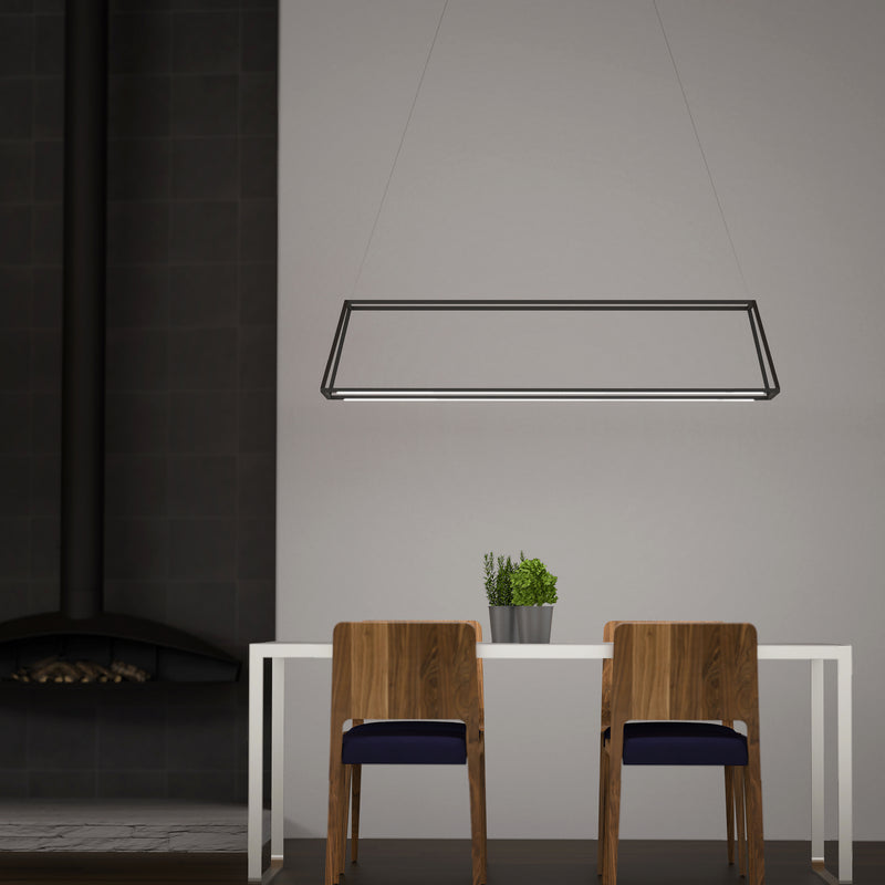 Koncept ZBP-54-RR-SW-MTB-CNP LED Pendant, Matte Black