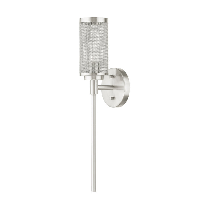 Livex Lighting 14121-91 One Light Wall Sconce, Brushed Nickel