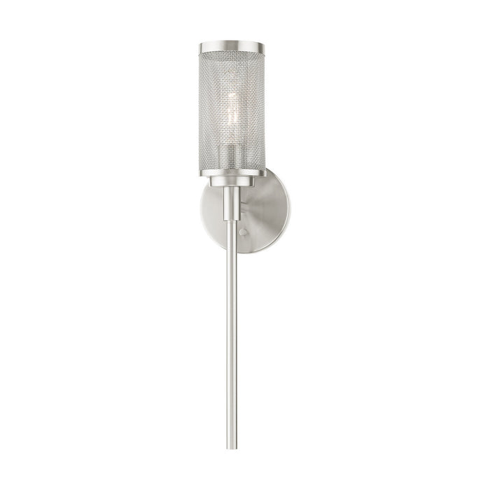 Livex Lighting 14121-91 One Light Wall Sconce, Brushed Nickel