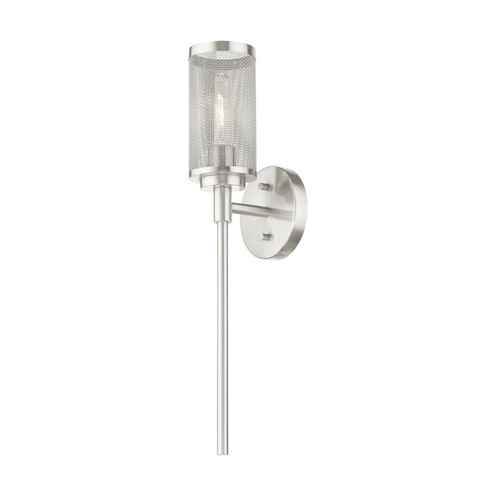 Livex Lighting 14121-91 One Light Wall Sconce, Brushed Nickel