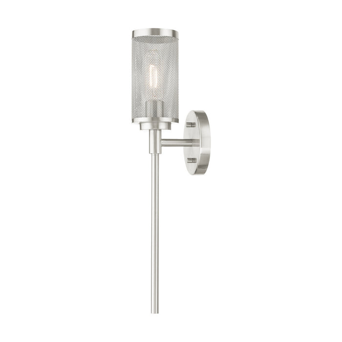 Livex Lighting 14121-91 One Light Wall Sconce, Brushed Nickel