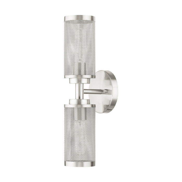 Livex Lighting 14122-91 Two Light Wall Sconce, Brushed Nickel