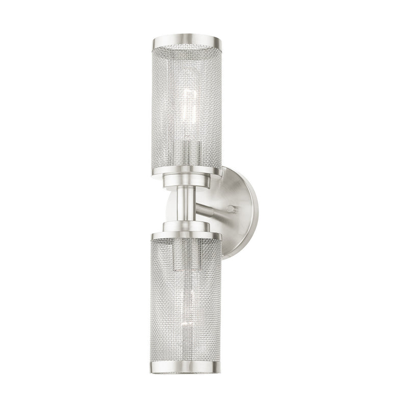 Livex Lighting 14122-91 Two Light Wall Sconce, Brushed Nickel