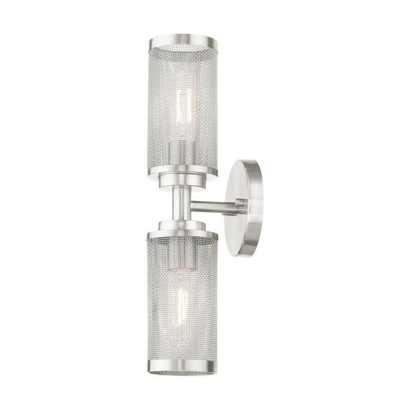 Livex Lighting 14122-91 Two Light Wall Sconce, Brushed Nickel