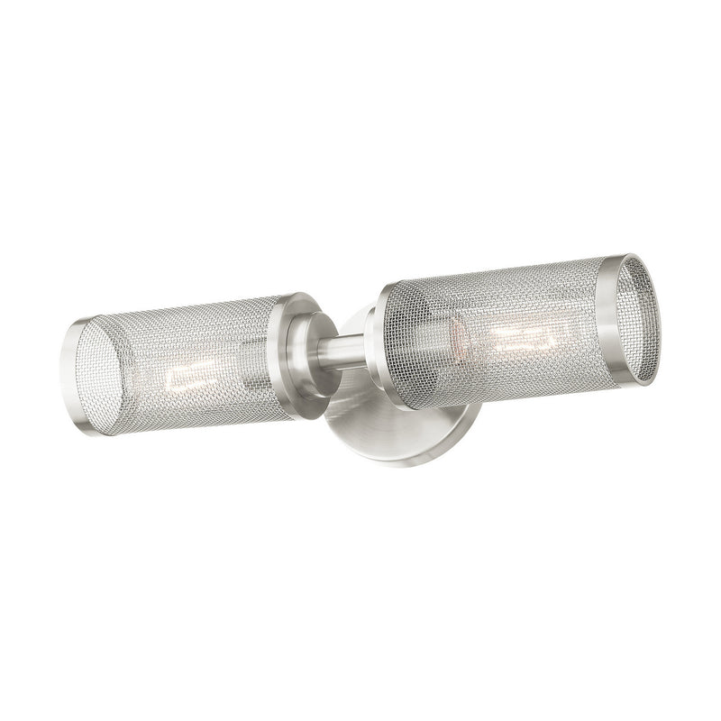 Livex Lighting 14122-91 Two Light Wall Sconce, Brushed Nickel