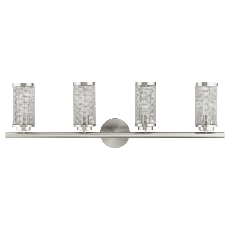 Livex Lighting 14124-91 Four Light Vanity, Brushed Nickel