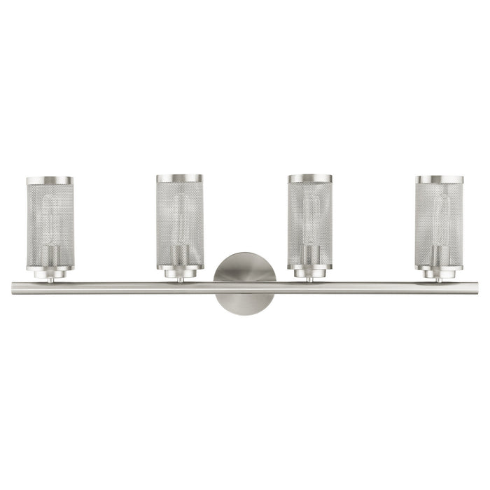 Livex Lighting 14124-91 Four Light Vanity, Brushed Nickel