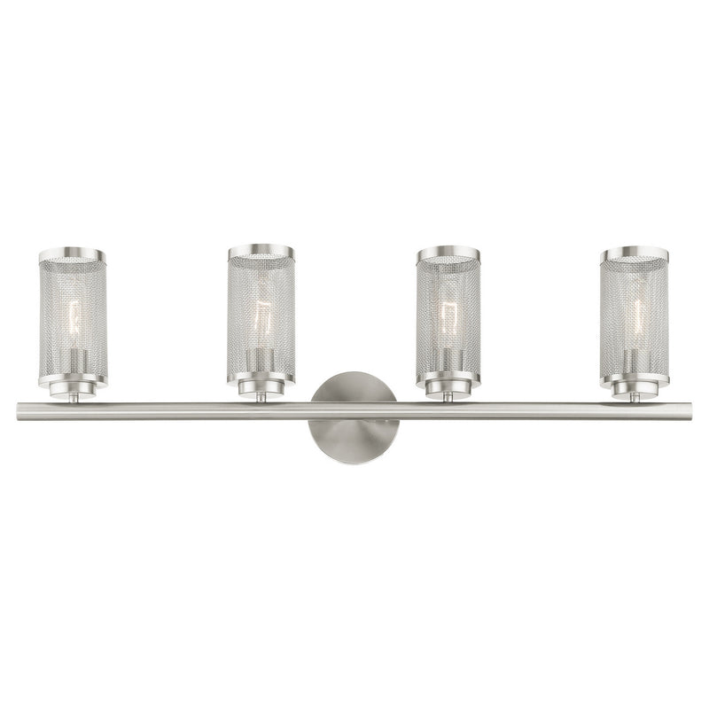 Livex Lighting 14124-91 Four Light Vanity, Brushed Nickel