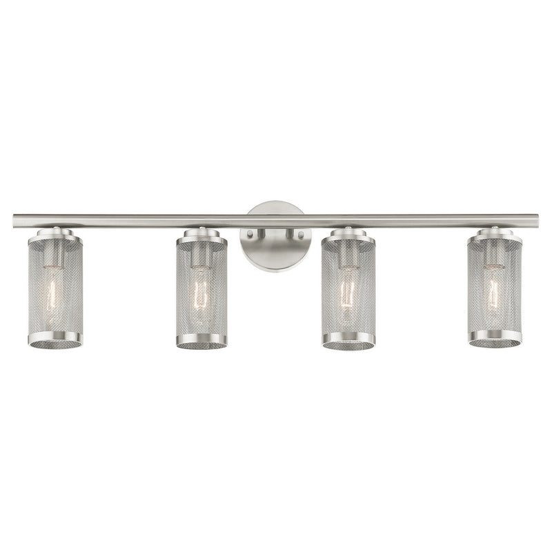 Livex Lighting 14124-91 Four Light Vanity, Brushed Nickel