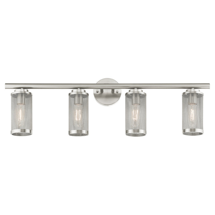 Livex Lighting 14124-91 Four Light Vanity, Brushed Nickel