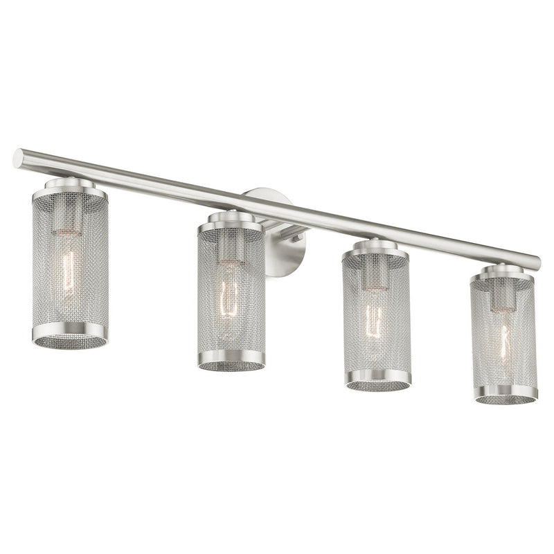 Livex Lighting 14124-91 Four Light Vanity, Brushed Nickel