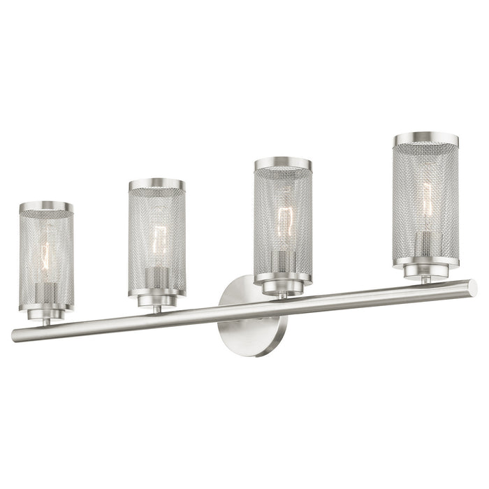 Livex Lighting 14124-91 Four Light Vanity, Brushed Nickel