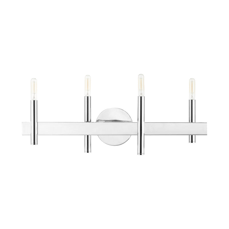 Livex Lighting 15584-05 Four Light Vanity, Polished Chrome