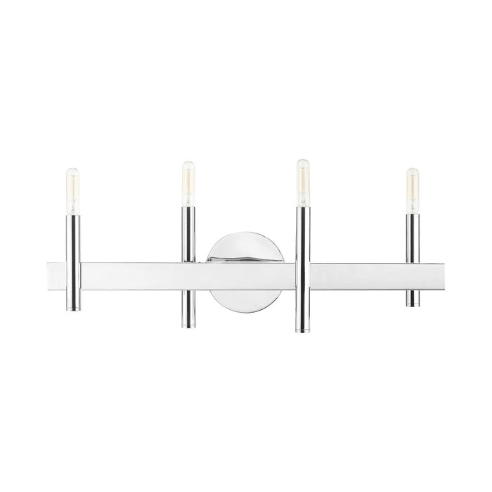 Livex Lighting 15584-05 Four Light Vanity, Polished Chrome