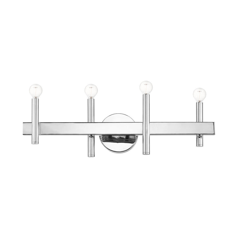 Livex Lighting 15584-05 Four Light Vanity, Polished Chrome