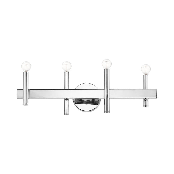 Livex Lighting 15584-05 Four Light Vanity, Polished Chrome
