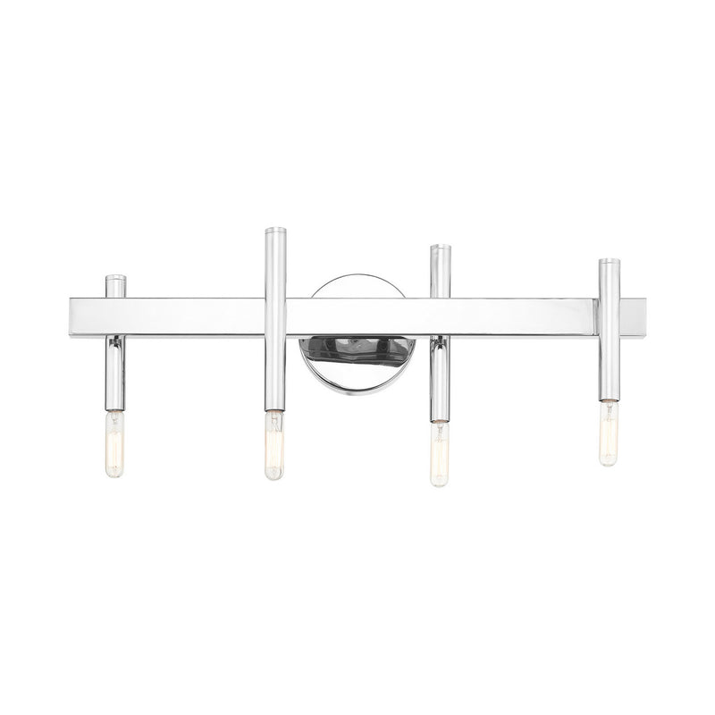 Livex Lighting 15584-05 Four Light Vanity, Polished Chrome