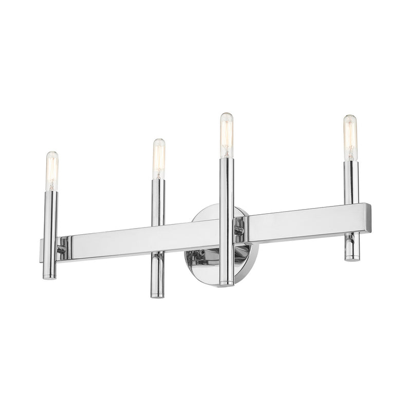 Livex Lighting 15584-05 Four Light Vanity, Polished Chrome