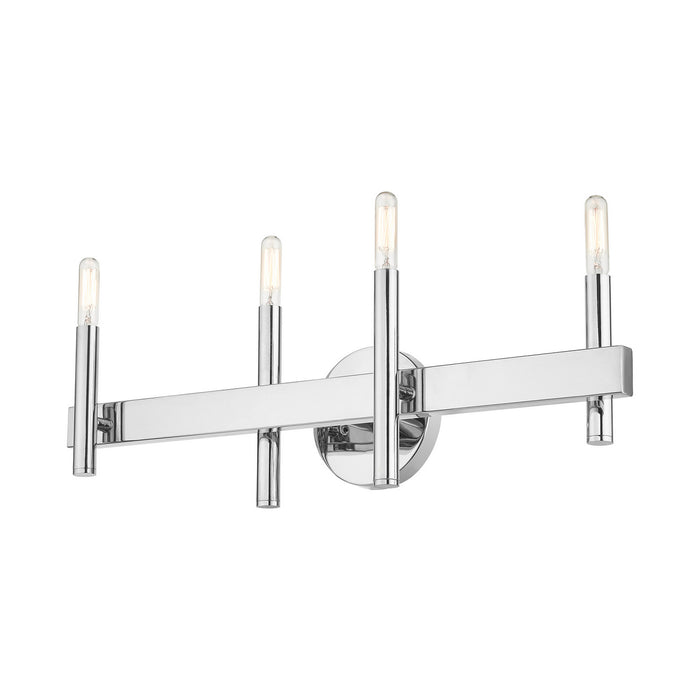 Livex Lighting 15584-05 Four Light Vanity, Polished Chrome