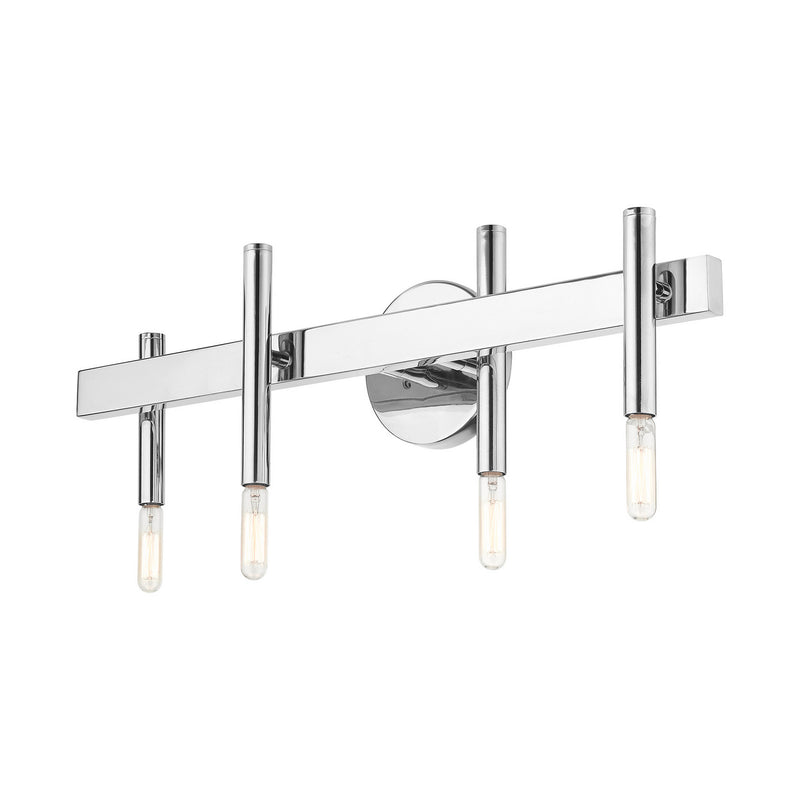 Livex Lighting 15584-05 Four Light Vanity, Polished Chrome