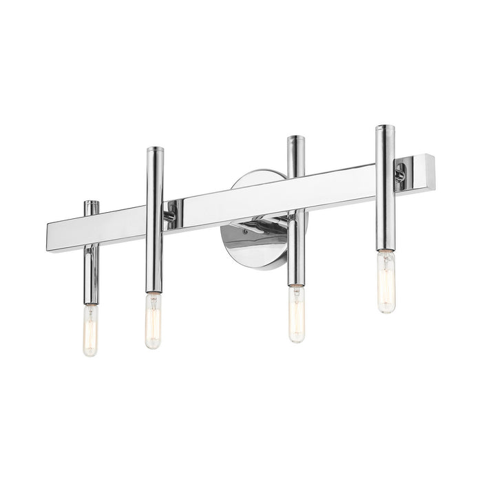 Livex Lighting 15584-05 Four Light Vanity, Polished Chrome