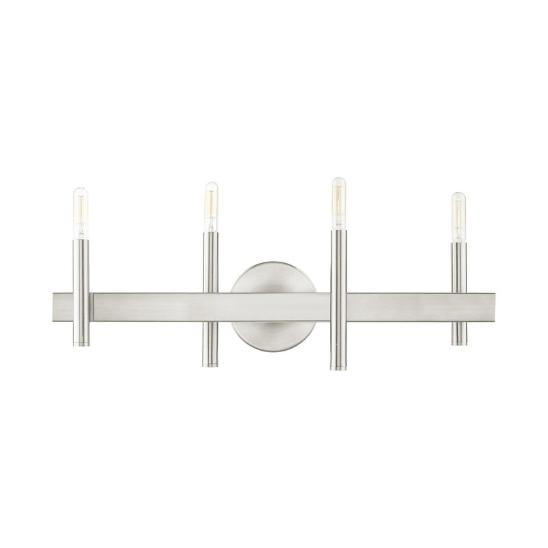 Livex Lighting 15584-91 Four Light Vanity, Brushed Nickel