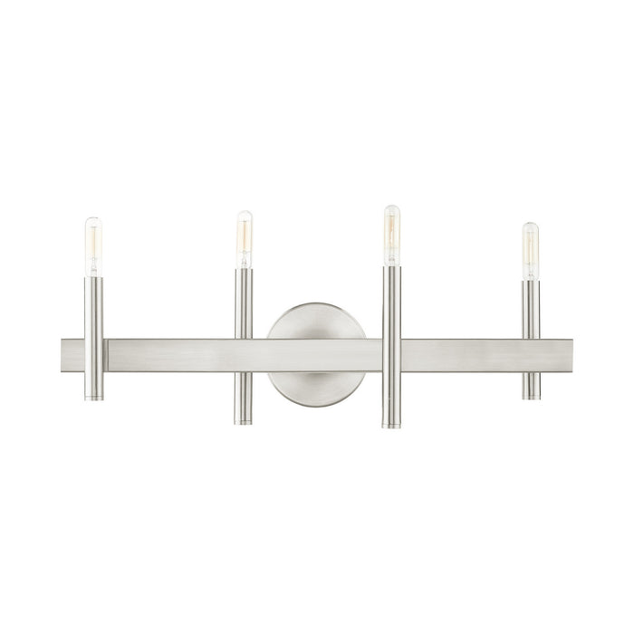 Livex Lighting 15584-91 Four Light Vanity, Brushed Nickel