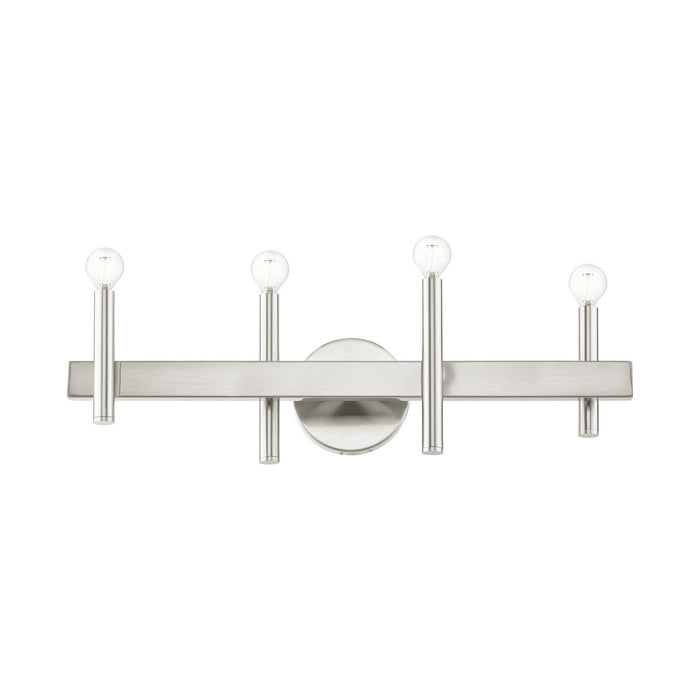 Livex Lighting 15584-91 Four Light Vanity, Brushed Nickel