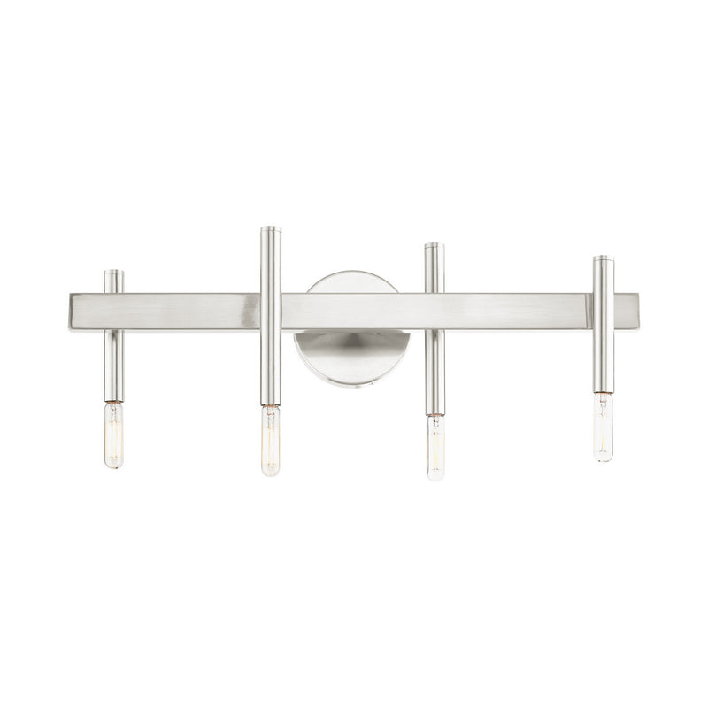 Livex Lighting 15584-91 Four Light Vanity, Brushed Nickel